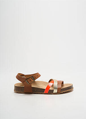 Sandales/nu pieds tissage satiné bout ouvert or GBB fille