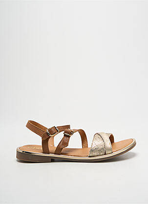 Sandales/nu pieds tissage satiné chiquet or GBB fille