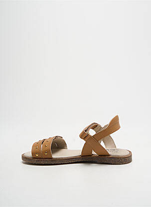 Sandales/nu pieds matière lisse chiquet marron PALLADIUM fille