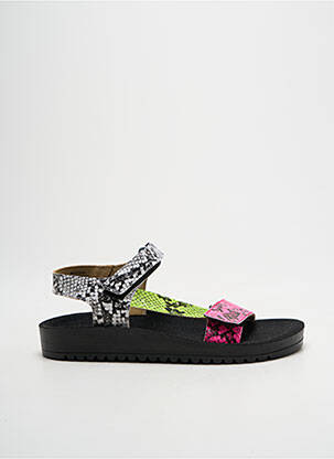 Sandales/nu pieds tissage satiné bout ouvert rose REQINS fille