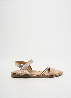 Sandales/nu pieds tissage satiné bout ouvert or LITTLE MARY fille