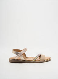 Sandales/nu pieds tissage satiné bout ouvert or LITTLE MARY fille