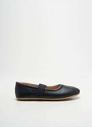 Chaussons/pantoufles tissage satiné bout rond noir BISGAARD fille