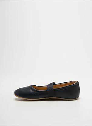 Chaussons/pantoufles tissage satiné bout rond noir BISGAARD fille