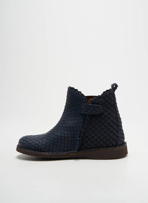 Bottines/boots tissage satiné chiquet bleu BISGAARD fille