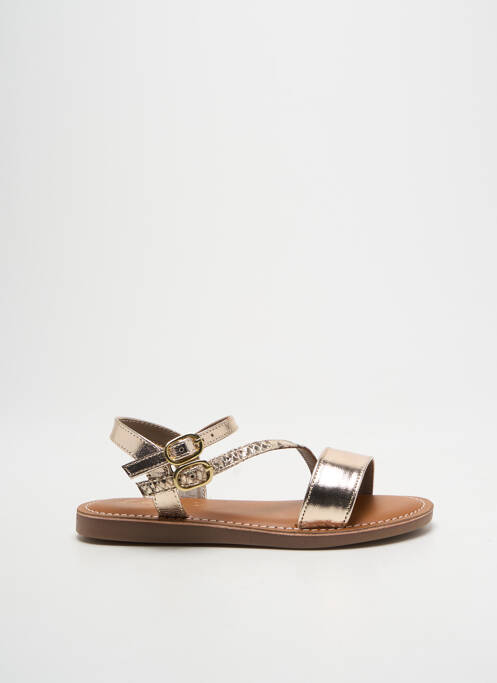 Sandales/nu pieds tissage satiné bout ouvert or L'ATELIER TROPÉZIEN fille