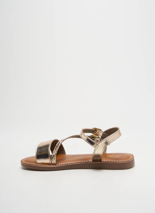 Sandales/nu pieds tissage satiné bout ouvert or L'ATELIER TROPÉZIEN fille