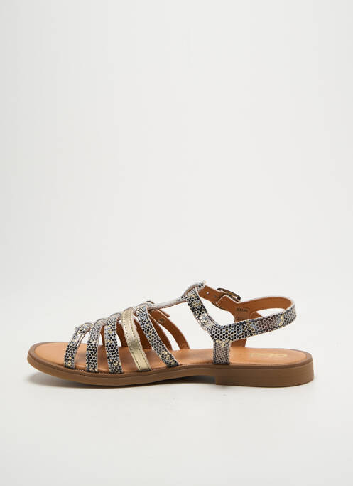 Sandales/nu pieds impression chiquet or GBB fille