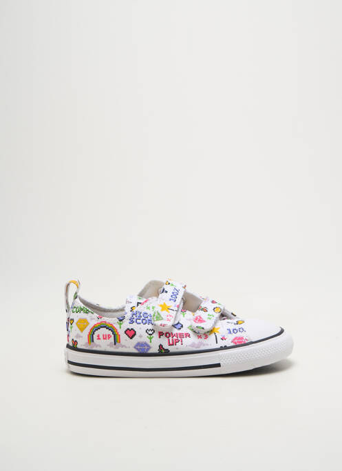 Baskets impression bout rond blanc CONVERSE fille