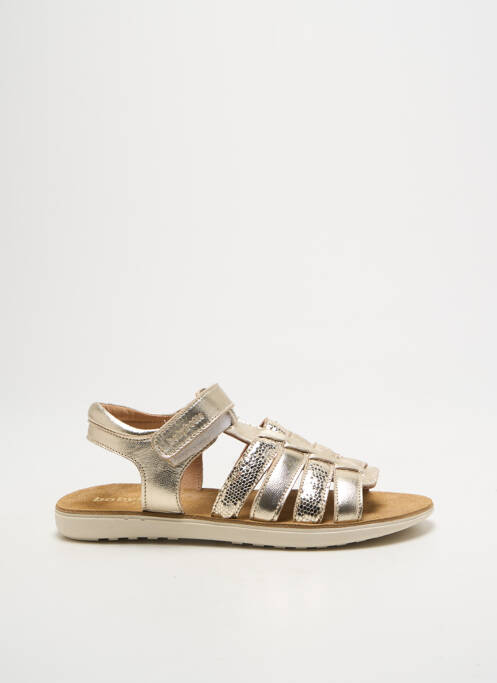 Sandales/nu pieds tissage satiné bout ouvert or BABYBOTTE fille