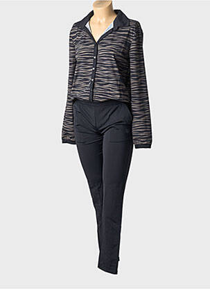 Combi-pantalon poches manches longues noir HBT femme