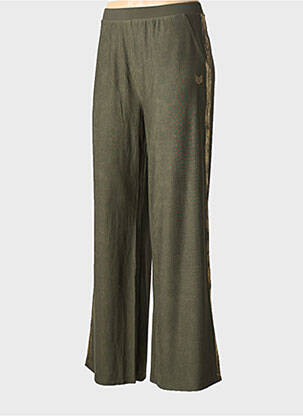 Pantalon large coupe fluide taille normale vert HBT femme