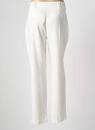 Pantalon chino fermeture zippée sous rabat boutonné taille haute beige B.YOUNG femme