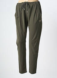 Jogging slim taille normale vert HBT femme