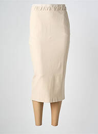Jupe longue fermeture zippée au dos beige IMPERIAL femme