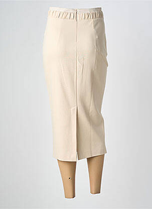 Jupe longue fermeture zippée au dos beige IMPERIAL femme