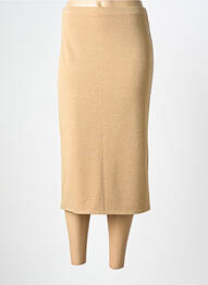 Jupe mi-longue coupe droite or IMPERIAL femme