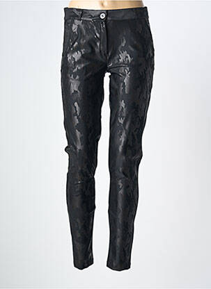 Pantalon chino noir HBT femme