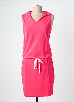 Robe mi-longue rose HBT femme
