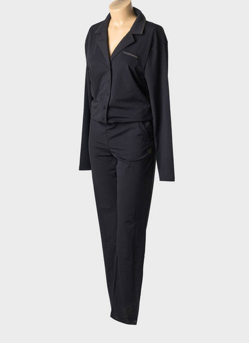 Combi-pantalon poches manches longues noir HBT femme