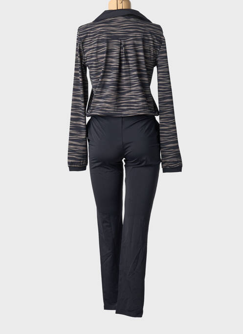 Combi-pantalon poches manches longues noir HBT femme
