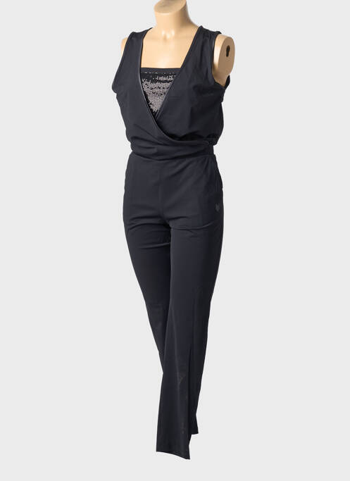 Combi-pantalon poches sans manche noir HBT femme