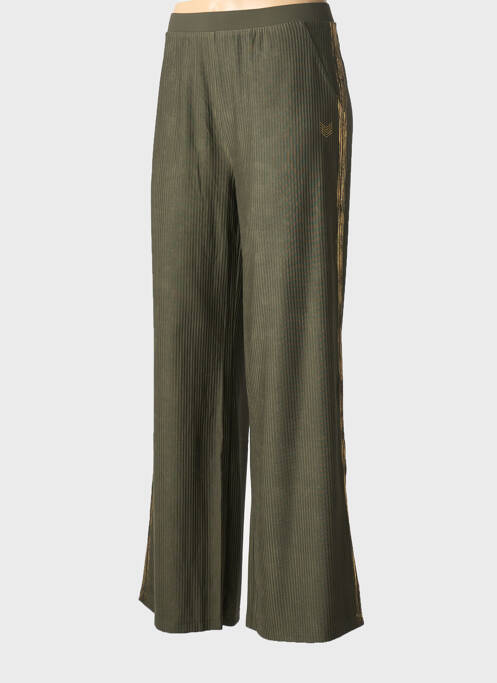 Pantalon large coupe fluide taille normale vert HBT femme