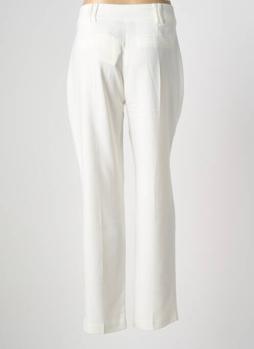 Pantalon chino fermeture zippée sous rabat boutonné taille haute beige B.YOUNG femme