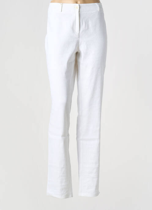 Pantalon droit taille à pinces taille normale blanc ORIGINALS BY SCAPA femme