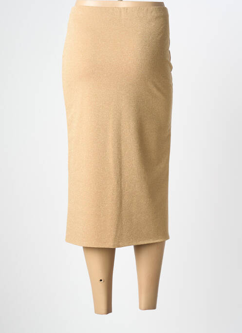 Jupe mi-longue coupe droite or IMPERIAL femme