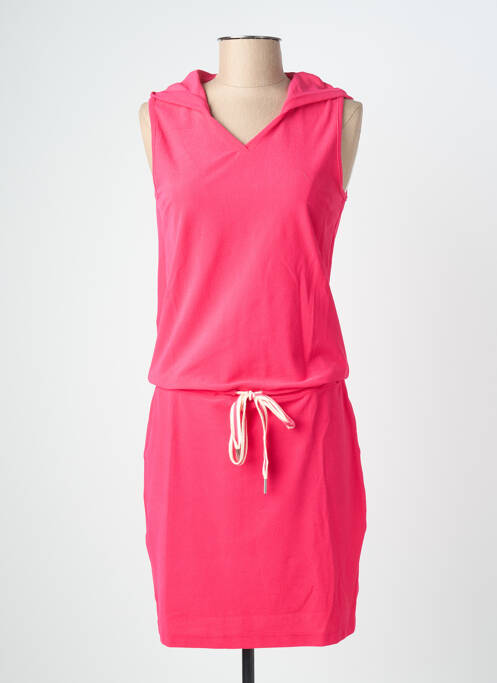 Robe mi-longue rose HBT femme