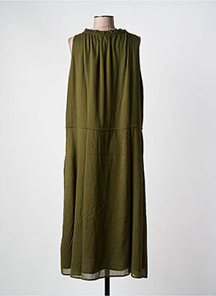 Robe mi-longue coupe fluide sans manche vert FREEMAN T.PORTER femme