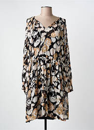Robe mi-longue manches longues manches longues noir B.YOUNG femme