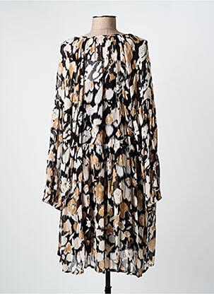 Robe mi-longue manches longues manches longues noir B.YOUNG femme