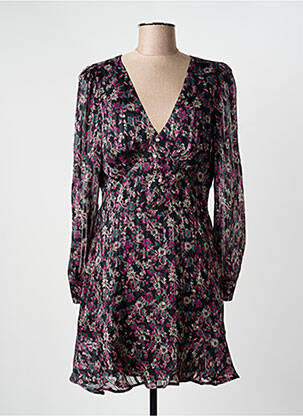 Robe courte manches longues manches longues noir MORGAN femme