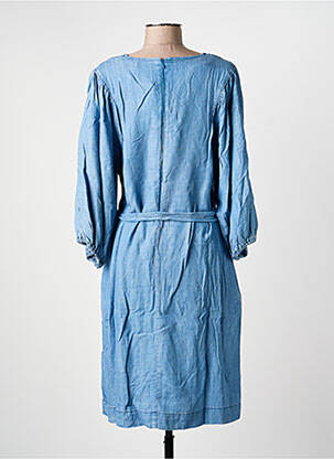 Robe mi-longue manches 3/4 manches 3/4 bleu B.YOUNG femme