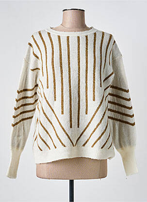 Pull stretch manches longues beige B.YOUNG femme