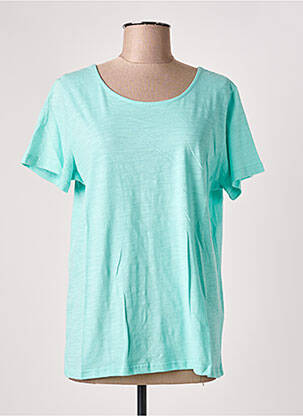 T-shirt stretch manches courtes bleu ÉTYMOLOGIE femme