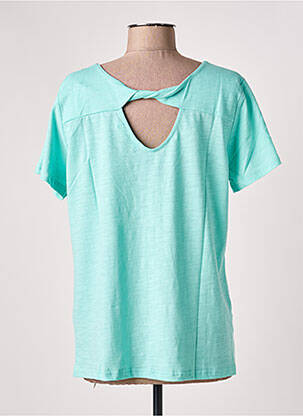 T-shirt stretch manches courtes bleu ÉTYMOLOGIE femme
