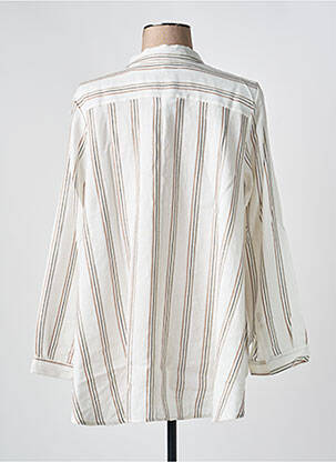 Chemisier tissage crêpe manches longues beige IMPERIAL femme