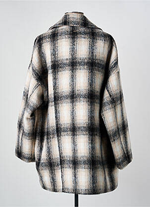 Manteau court coupe droite sans capuche gris MORGAN femme