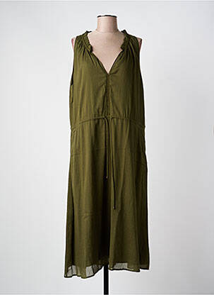 Robe mi-longue vert FREEMAN T.PORTER femme