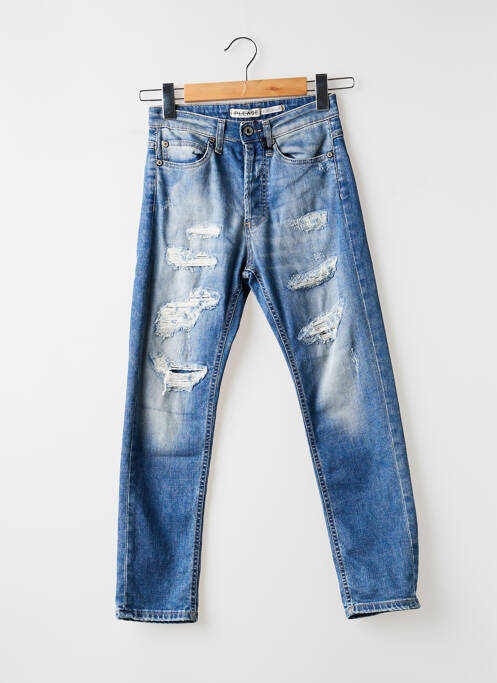 Jeans coupe slim effet usé délavé taille normale bleu PLEASE femme