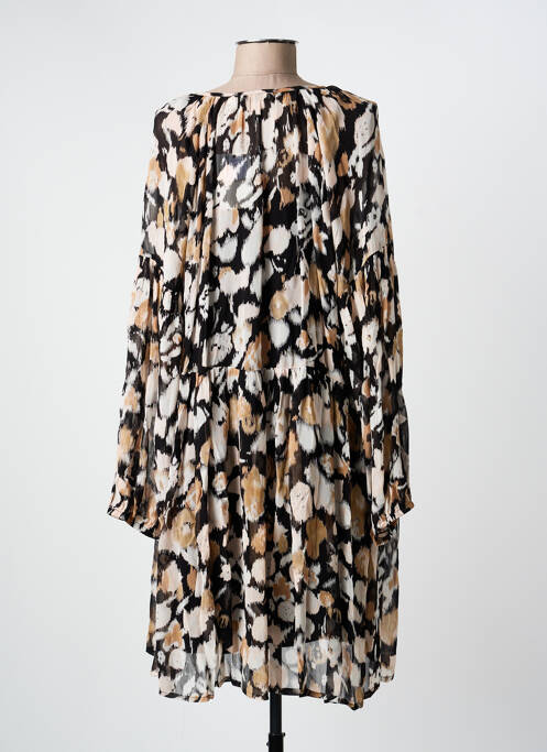Robe mi-longue manches longues manches longues noir B.YOUNG femme