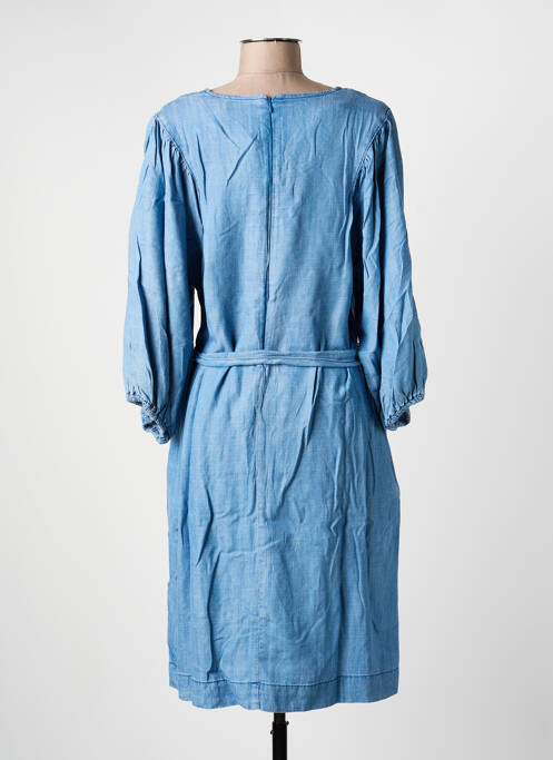 Robe mi-longue manches 3/4 manches 3/4 bleu B.YOUNG femme