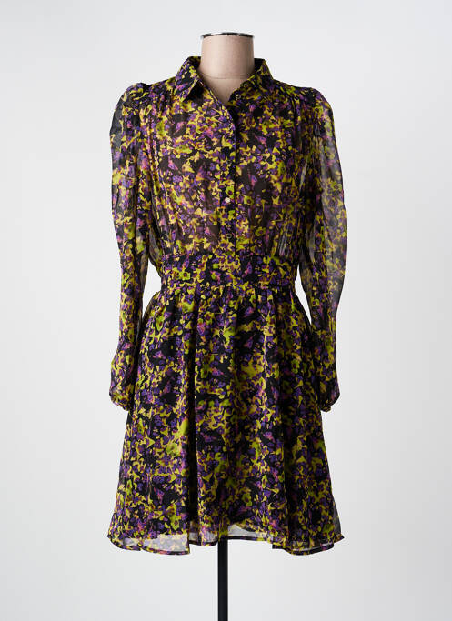 Robe courte manches longues manches longues jaune MORGAN femme