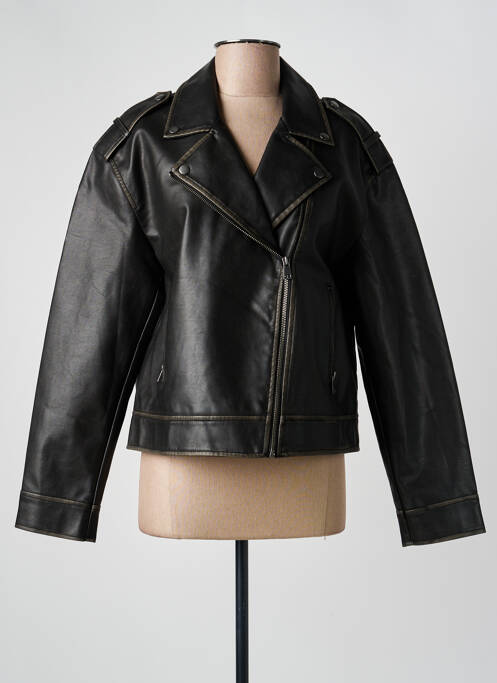 Veste simili cuir poches noir B.YOUNG femme