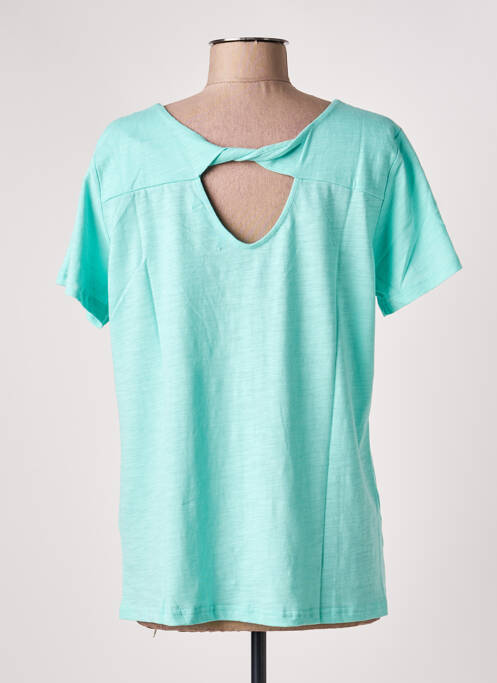 T-shirt stretch manches courtes bleu ÉTYMOLOGIE femme