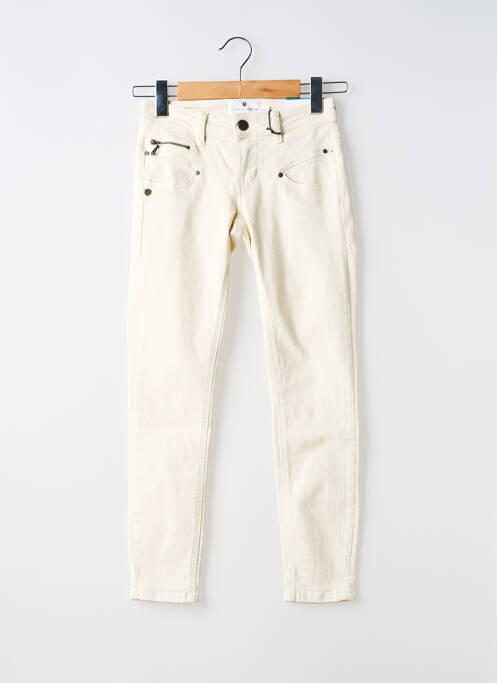 Jeans coupe slim beige FREEMAN T.PORTER femme