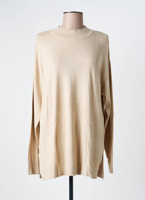 Pull coupe cintrée manches longues beige B.YOUNG femme